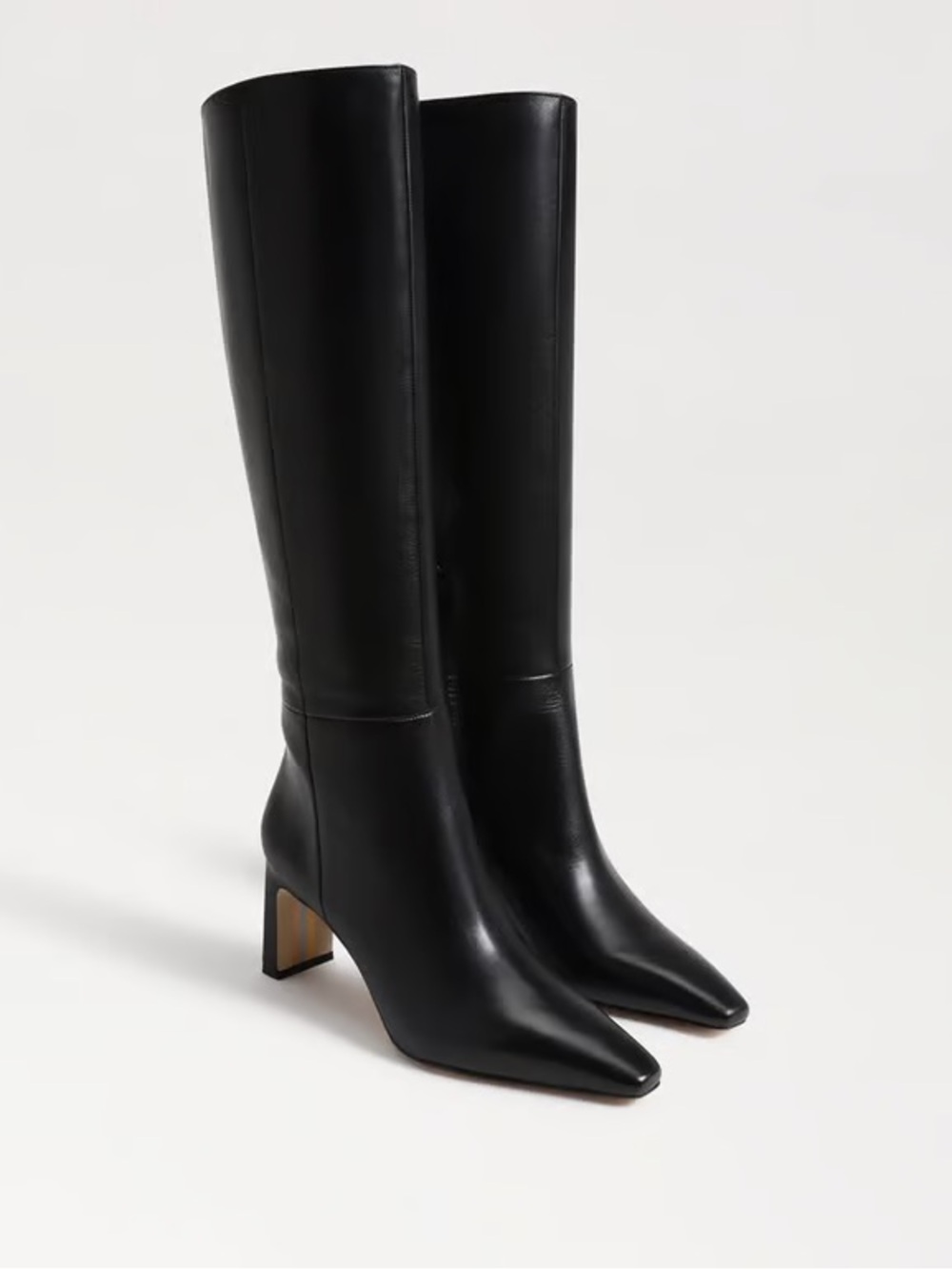 NWT Sam Edelman Sylvia Black Leather Knee High Boot